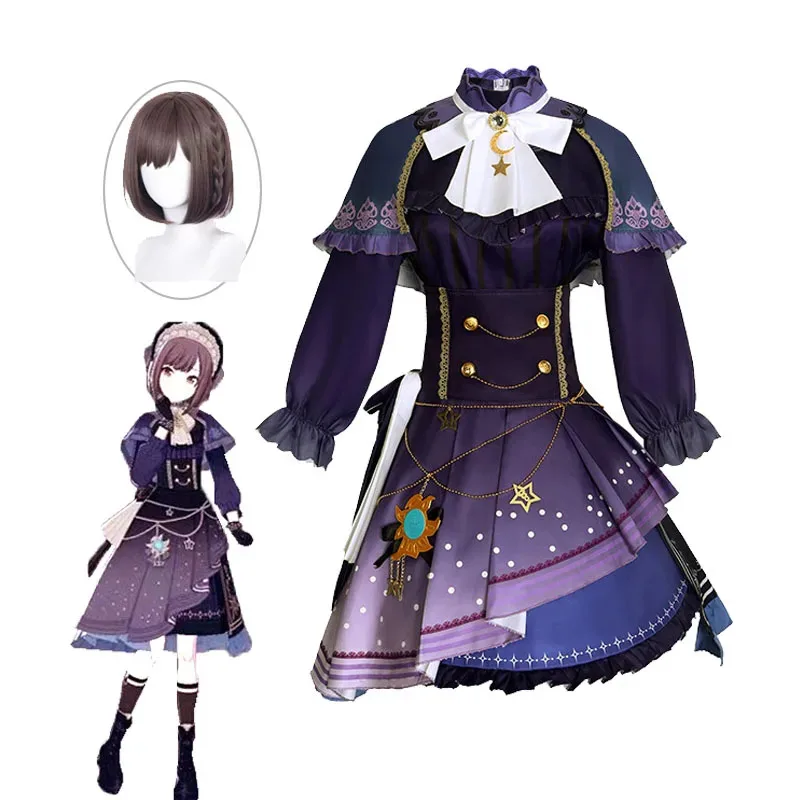 

Игровой проект Sekai Shinonome Ena, карнавальный костюм, парик Enanan Lolita, фиолетовое звездное платье, праздничный комплект, аниме, выставка, костюм на Хэллоуин