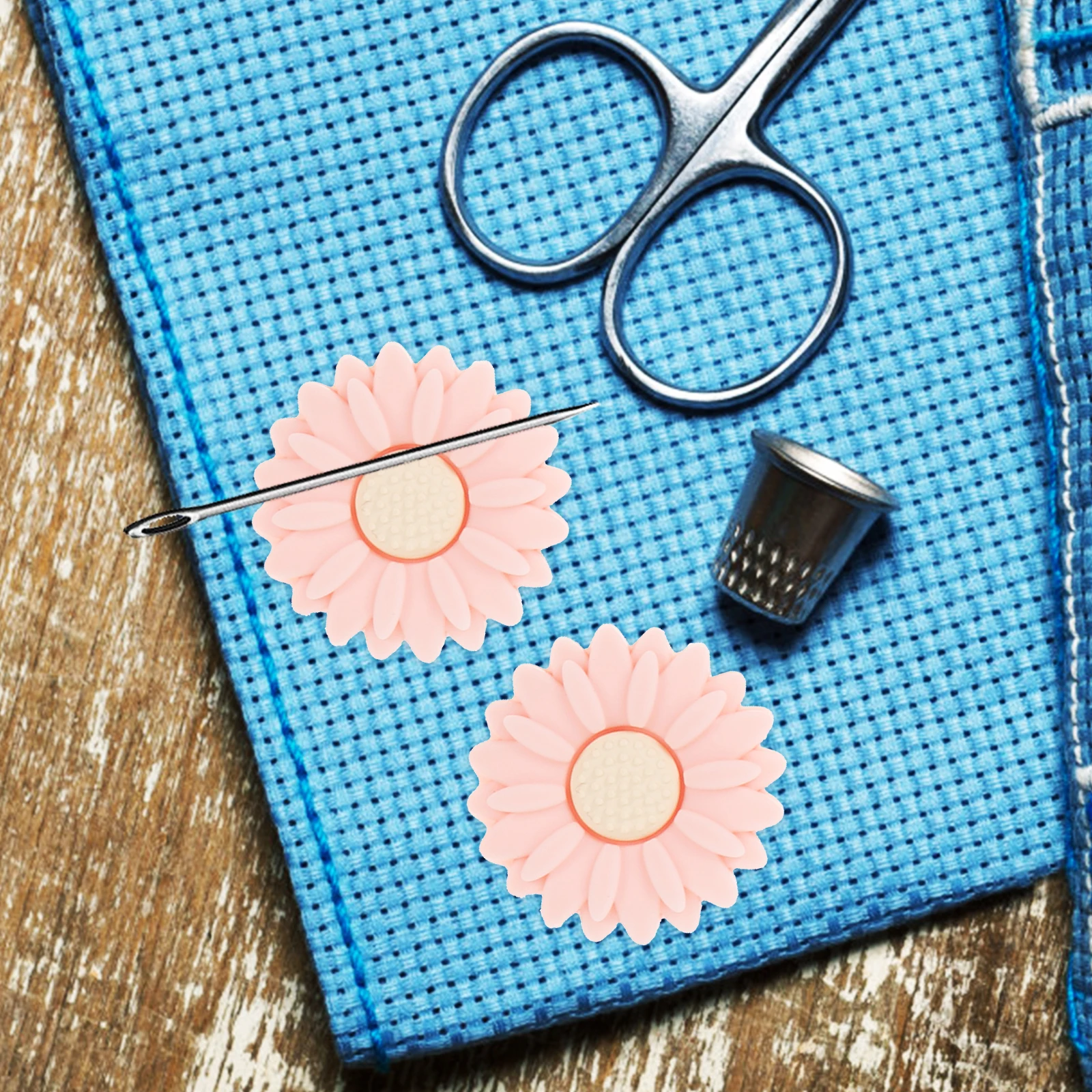 

10Pcs Knitting Needle Tip Protective Covers Silicone Stitch Protectors for Knitting Craft Nonslip Sewing Needle Stoppers Tools