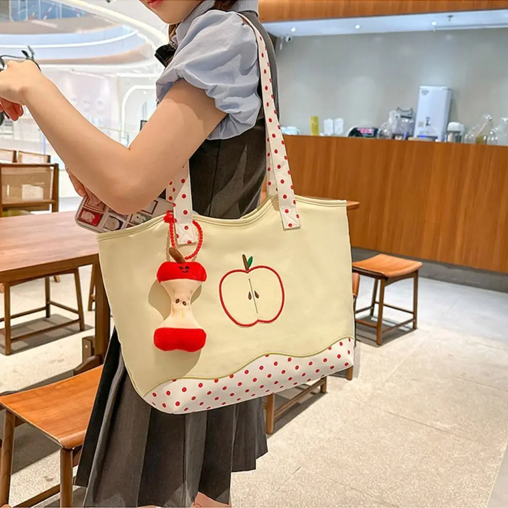 All-match Message Bag Fruits Shoulder Bag Harajuku Casual Funny Handbag Solid Color Korean Style Nylon Tote Bag Travel