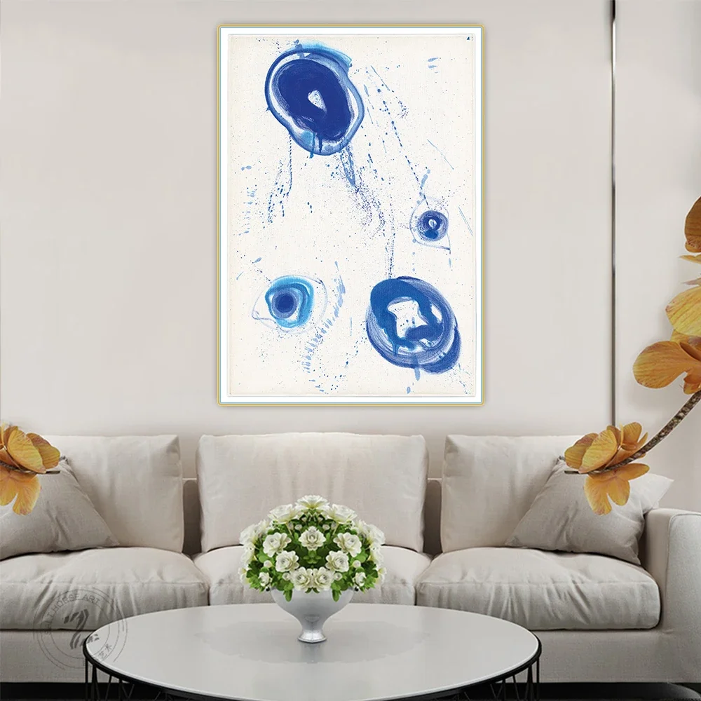 Citon Sam Francis《Untitled-33》Canvas Oil Painting Abstract Artwork Poster Picture Wall Decor Background Modern Home Decoration