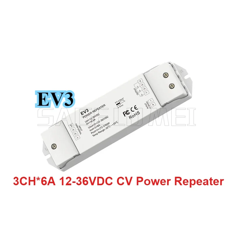 DC12V-24V V1/2/3/4 EV1/2/3/4/5 Power Repeater Single Color CCT RGB RGBW RGBCCT LED Strip Controller 1CH 3CH 4CH 5CH PWM  Dimmer