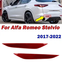 For Alfa Romeo Stelvio 2017-2022 Car Accessories Left Right Rear Bumper Side Reflective Strip Rear Warning Brake Lamp Auto Parts