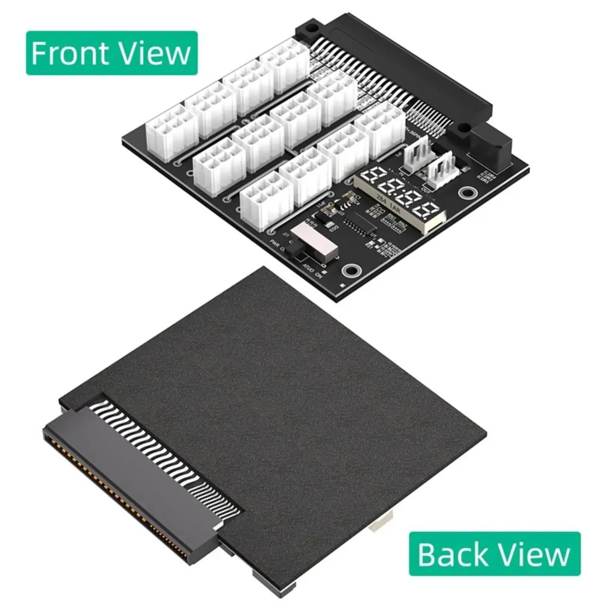 618 Mega Sale ATX 12x 6Pin Power Supply Breakout Board Adapter with LED Flash Light for Dell Brand PSU and BTC Mining