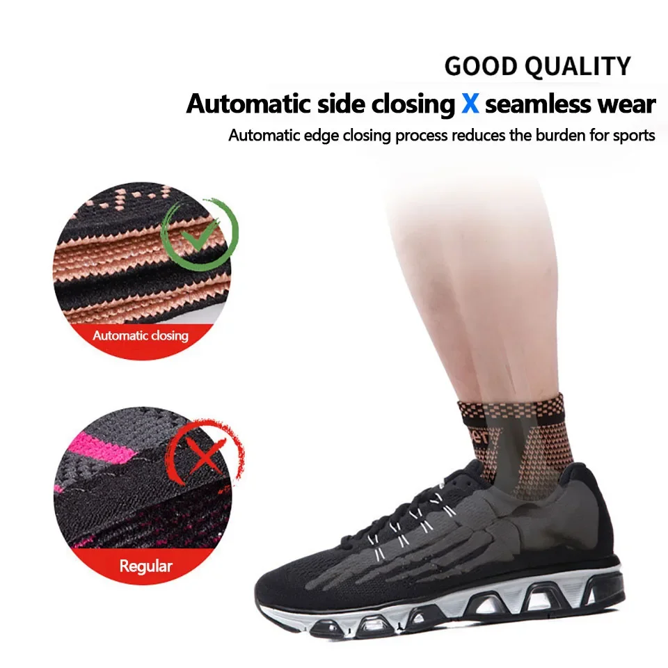 1PC Compression Sport Anklet Support Copper Ankle Brace for Men Women Running Soccer Basketball Outdoor Sports Ankle Protector