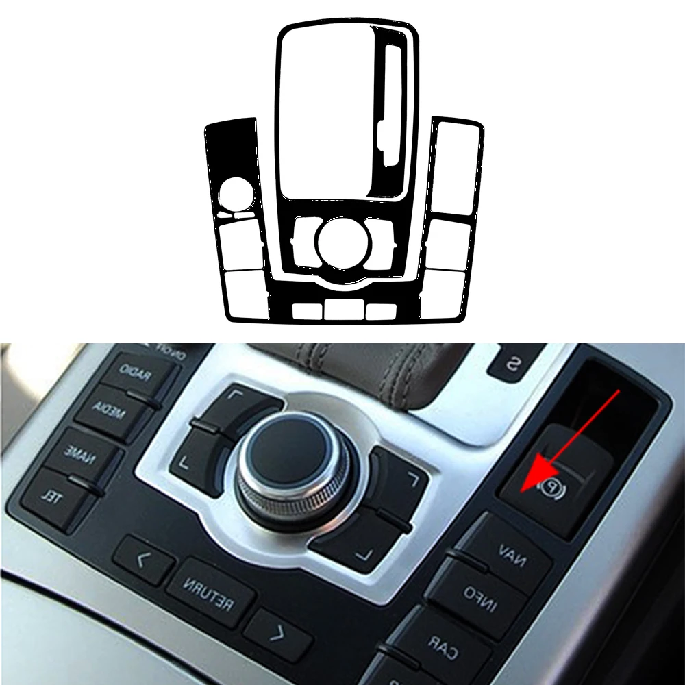 For Audi A6 C6 S6 2007-2015 Piano Black Gear Shift Air Outlet Speedometer Steering Wheel Window Lift Suit Car Interior Sticker