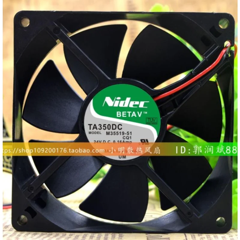 New CPU Cooler Fan for NIDEC TA350DC M35519-51 24V 0.16A Frequency Converter Cooling Fan 9CM 9025 90*90*25MM