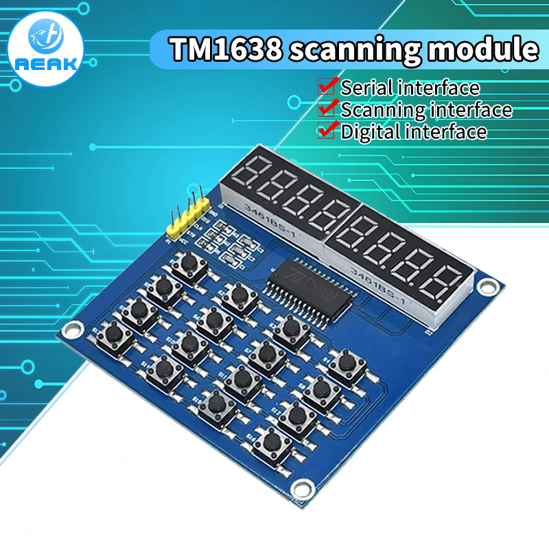 TM1638 Digitale Led-anzeige 8-Bit Digital Rohr Bord 3-Draht 16 Tasten 8 Bits Tastatur Scan Und SCHLÜSSEL FÜHRTE Modul Für Arduino