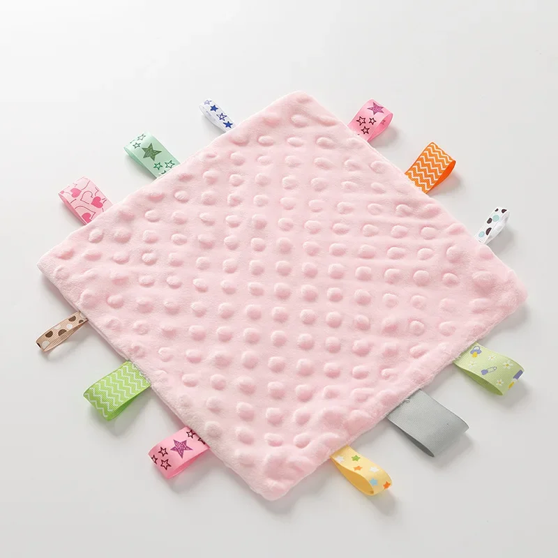 Soft Soother Teether Baby AppeaseTowel Infants Comfort Sleeping Nursing Cuddling Square Sensory Security Blanket Toys Drop Ship