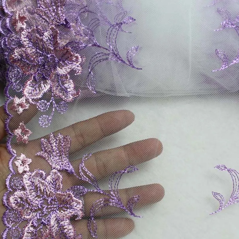 20Yards Bilateral Embroidery Lace Fabric DIY Crafts Sewing Decoration Accessories For Lolita Bikini Underware Lace