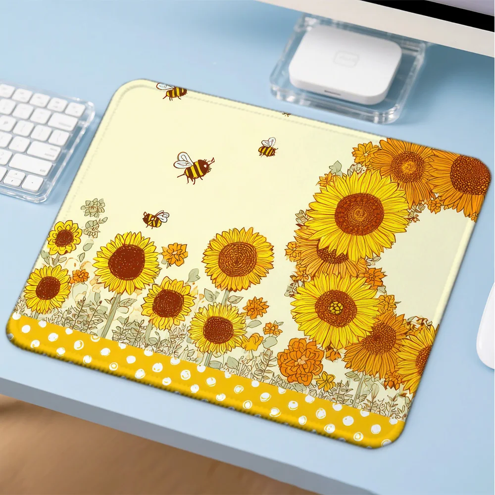 Mosepad Sun Flower Computer Mat Desk Accessories Pc Gamer  Mousepad Company Game Mats Mouse Anime Mause Table Decoration