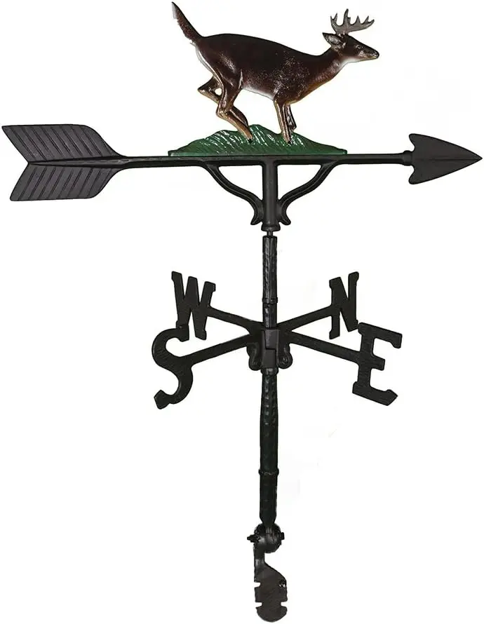 Buck Roof Weathervane Aluminum Natural