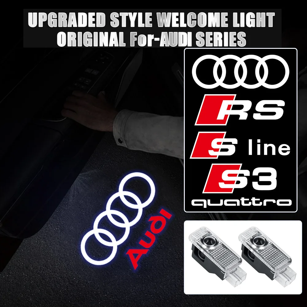 Светодиодный логотип на дверь автомобиля, приветствуется лампочка для Audi A4 B9 A1 A3 8P A6 C6 C7 A5 A7 A8 Q3 Q5 Q7 TT S3 S6 Sline Quattro RS S3 S4 S5 S6 S7 S8 S