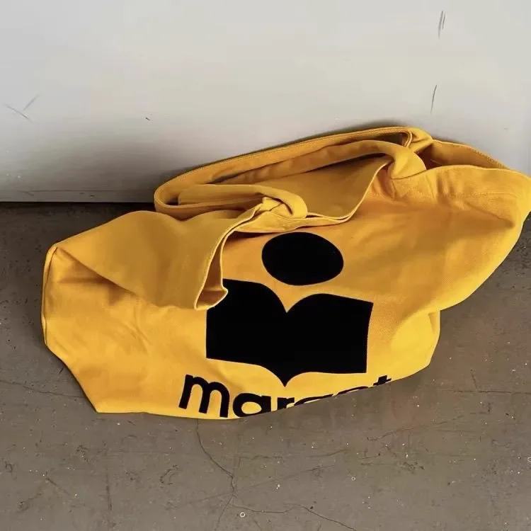 2026 Marant Neue Designer-Style Koreanische Marina Canvas-Tasche mit Strass-Verzierung, Lässige Einkaufstasche, Tragetasche, Schultertasche – Detail 2