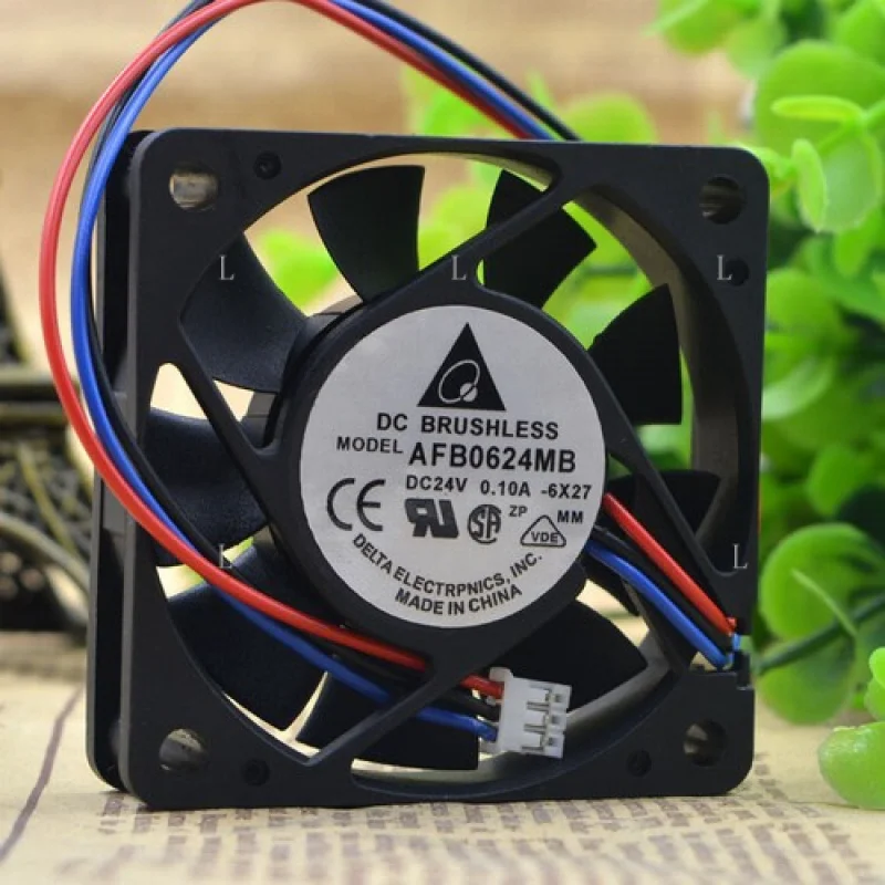 L 1 Stück für Delta AFB0624MB 6015 6 cm DC24 V 0,10 A 3-Draht-6 x 27 Kugel-Inverter-Lüfter