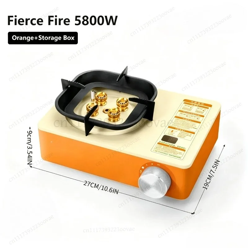 5800W Portable Camping Gas Stove High Power Outdoor Cassette Burner for Hiking Picnic Trekking