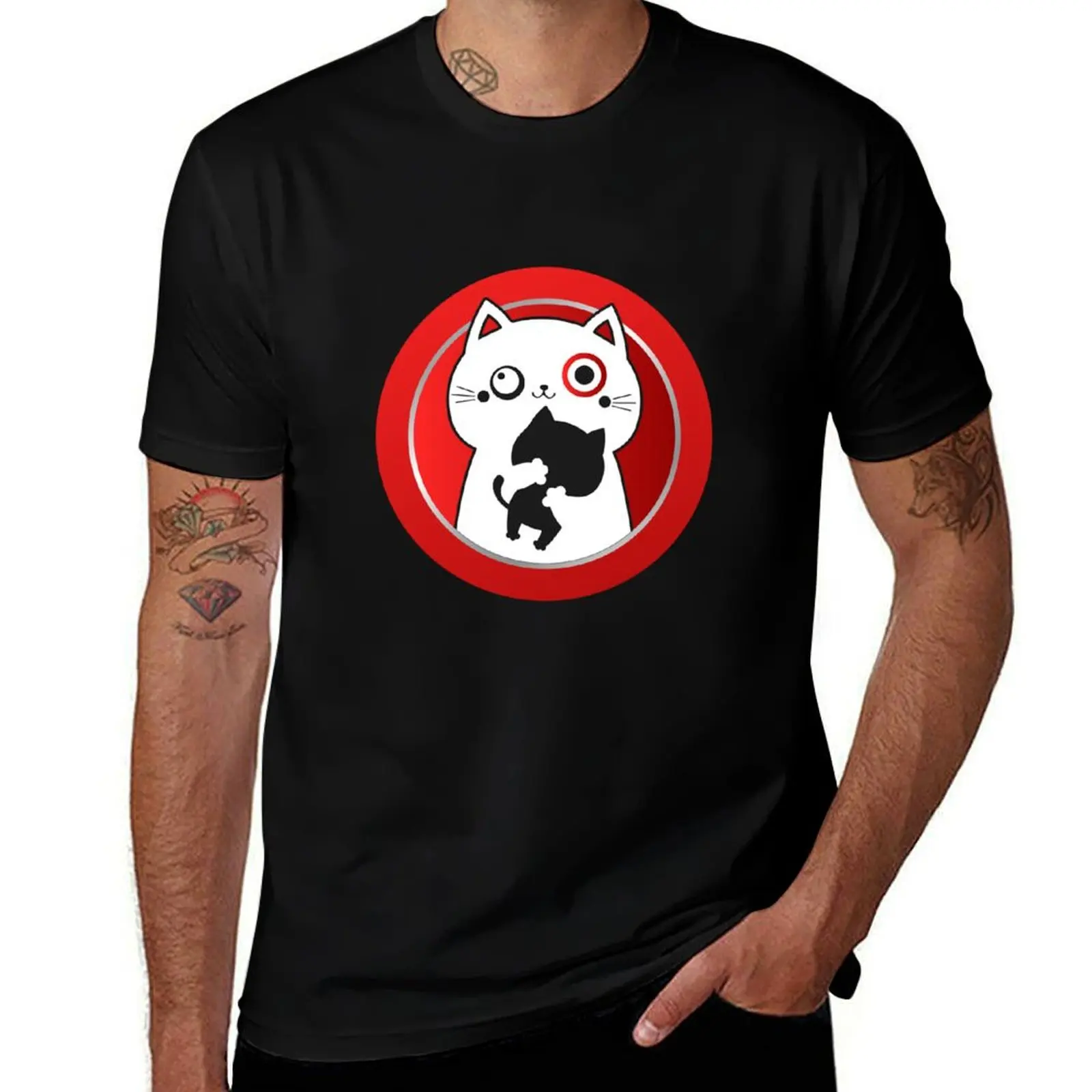 Bullseye Team Member Cat Love T-Shirt Trendy Pattern for Men T-Shirt