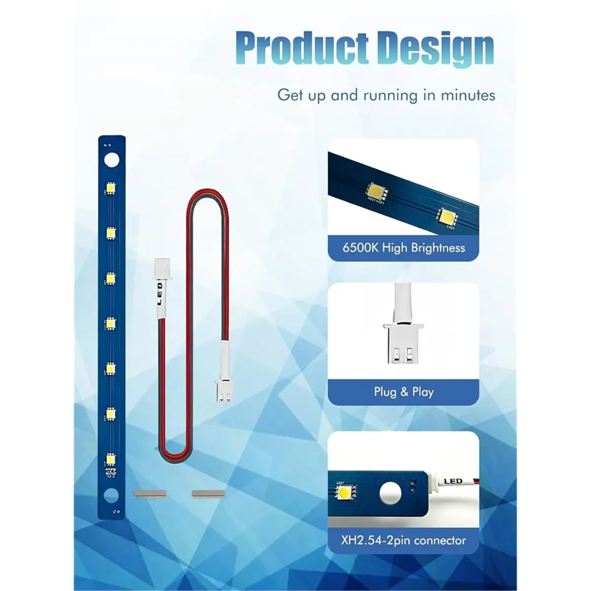 2set Ad5m/5m Pro/Ad5x Printer LED Light Kit,3D Printer Accessories Suit for Adventurer 5m/5m Pro Enclosure Kit