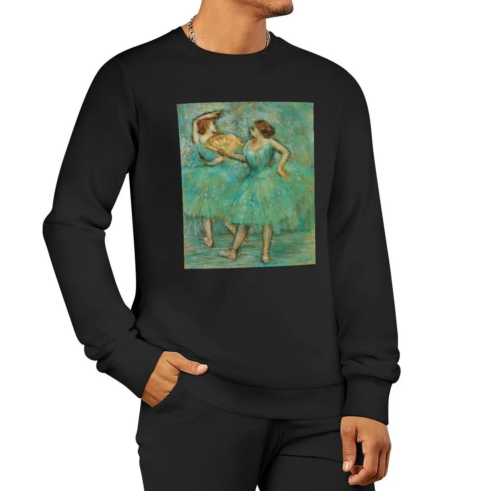 Edgar Degas Two Dancers Pullover Hoodie men's winter sweater korean clothes anime clothing new hoodies and sweatshirts