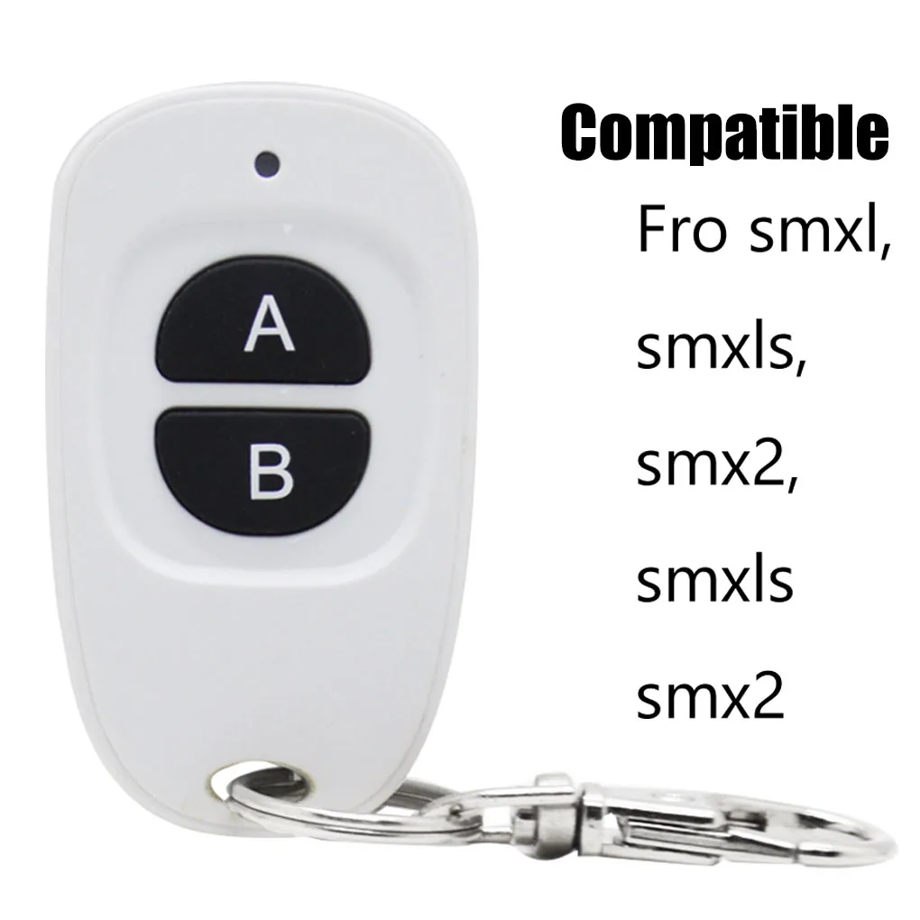 2 Buttons SM2 SM4 Gate Remote Control Keychain 433MHz Garage Door Commands