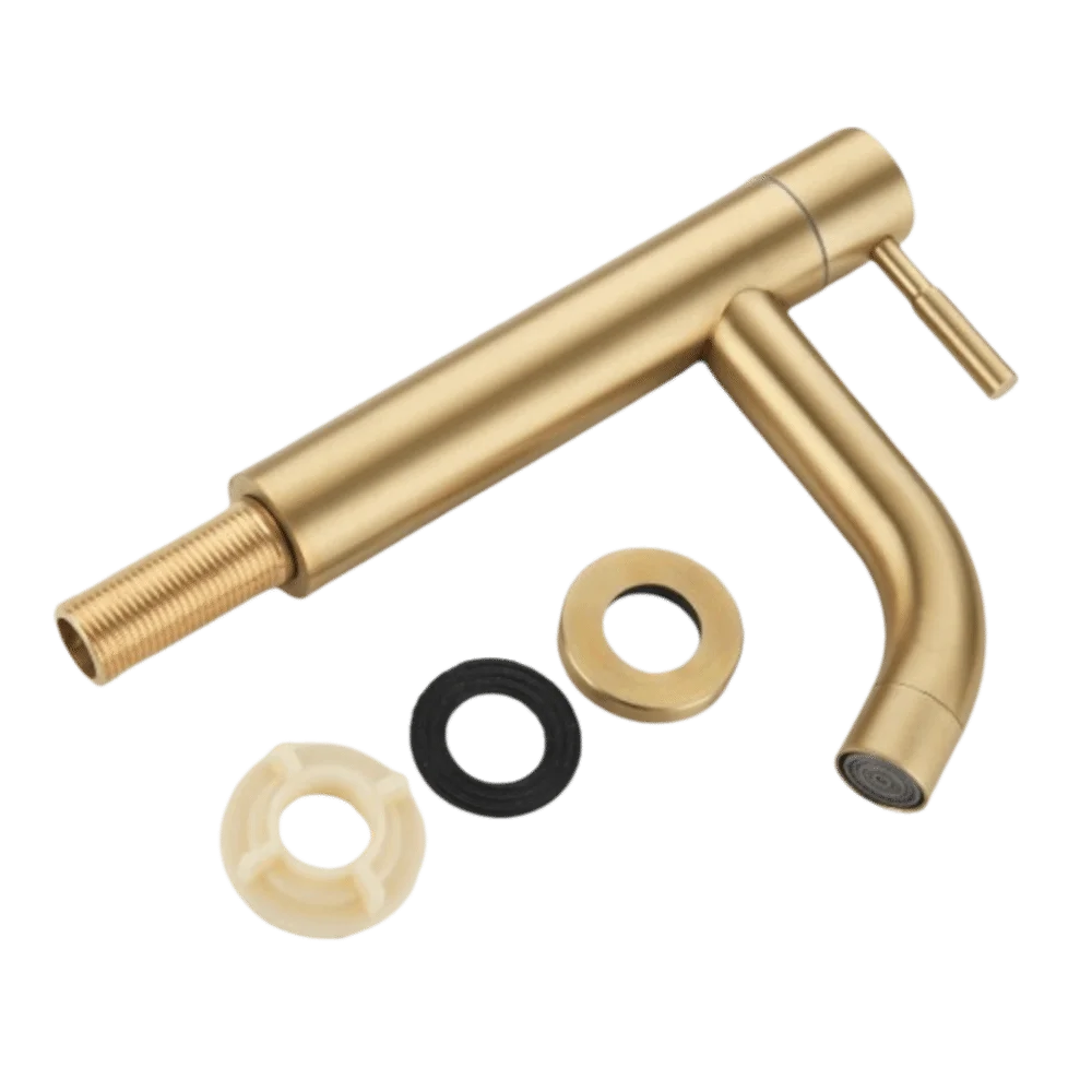 

Смеситель для раковины, смеситель для раковины в ванной комнате, одна ручка, монтируемый на палубе, кран для воды из нержавеющей стали, поворотный переключатель, матовый золотой кран