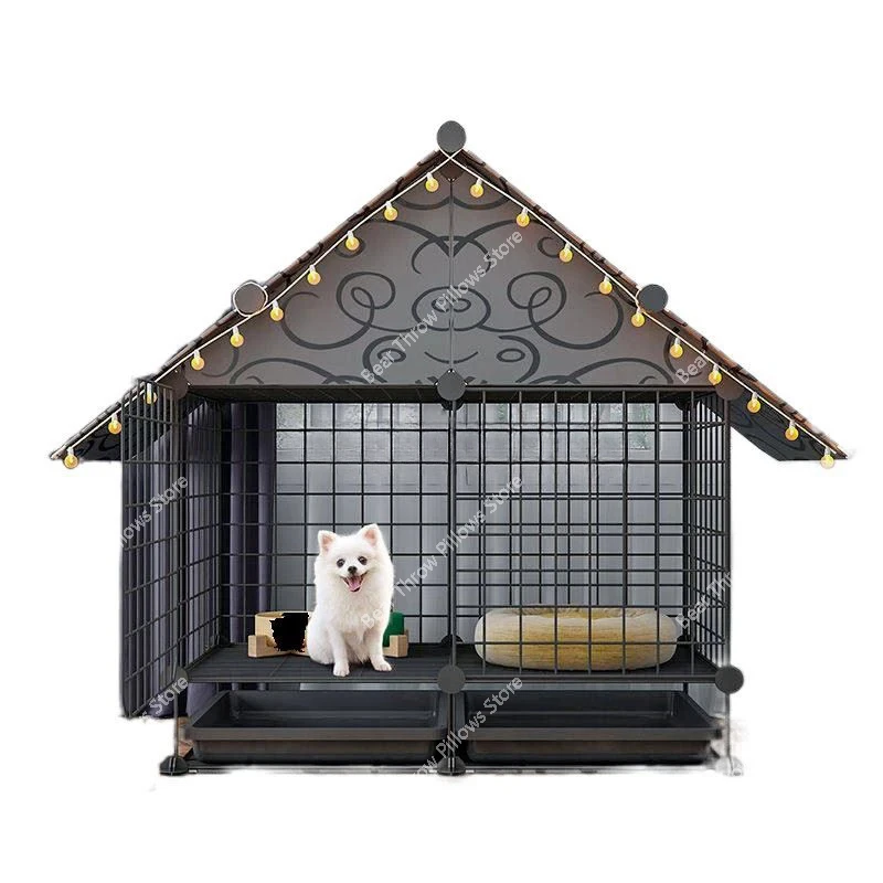 

modern simple Iron Living Room Dog Houses Indoor Balcony Dogs Fences Creative Home Cat Villa Puppy Kennel Courtyard Pet Cage Z