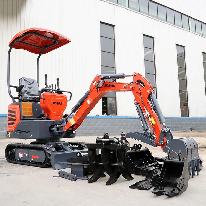 Chinese TOROS High Top Quality Crawler 1.2 Ton Mini Excavator Hydraulic Micro Small Digger  1Ton Prices Customizable Sale