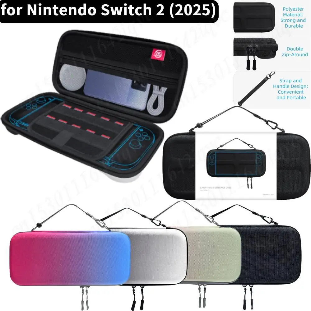 Portable Storage Bag for Nintendo Switch 2 Carrying Case EVA Shockproof Protective Travel Bag for Switch 2 Games Accessories