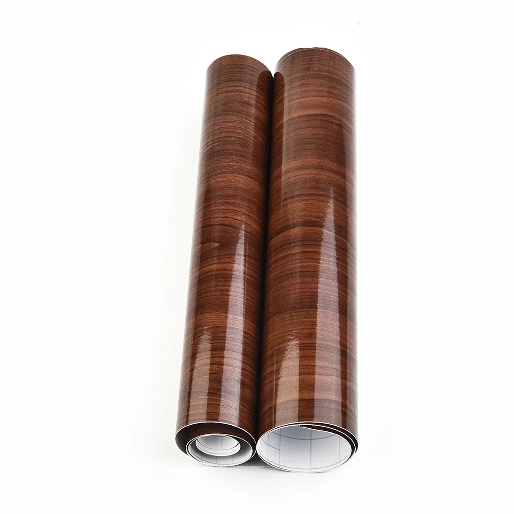 DIY Wood Grain Vinyl Sticker Decal Wrap Film for Car Interior Real Wood Effect Waterproof High Luster 1M Length