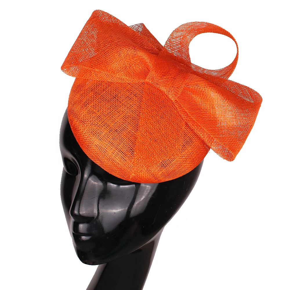 

Высококачественный свадебный головной убор из синамая, белый фасцинатор для элегантных женщин, аксессуар для волос для банкетов и коктейлей.