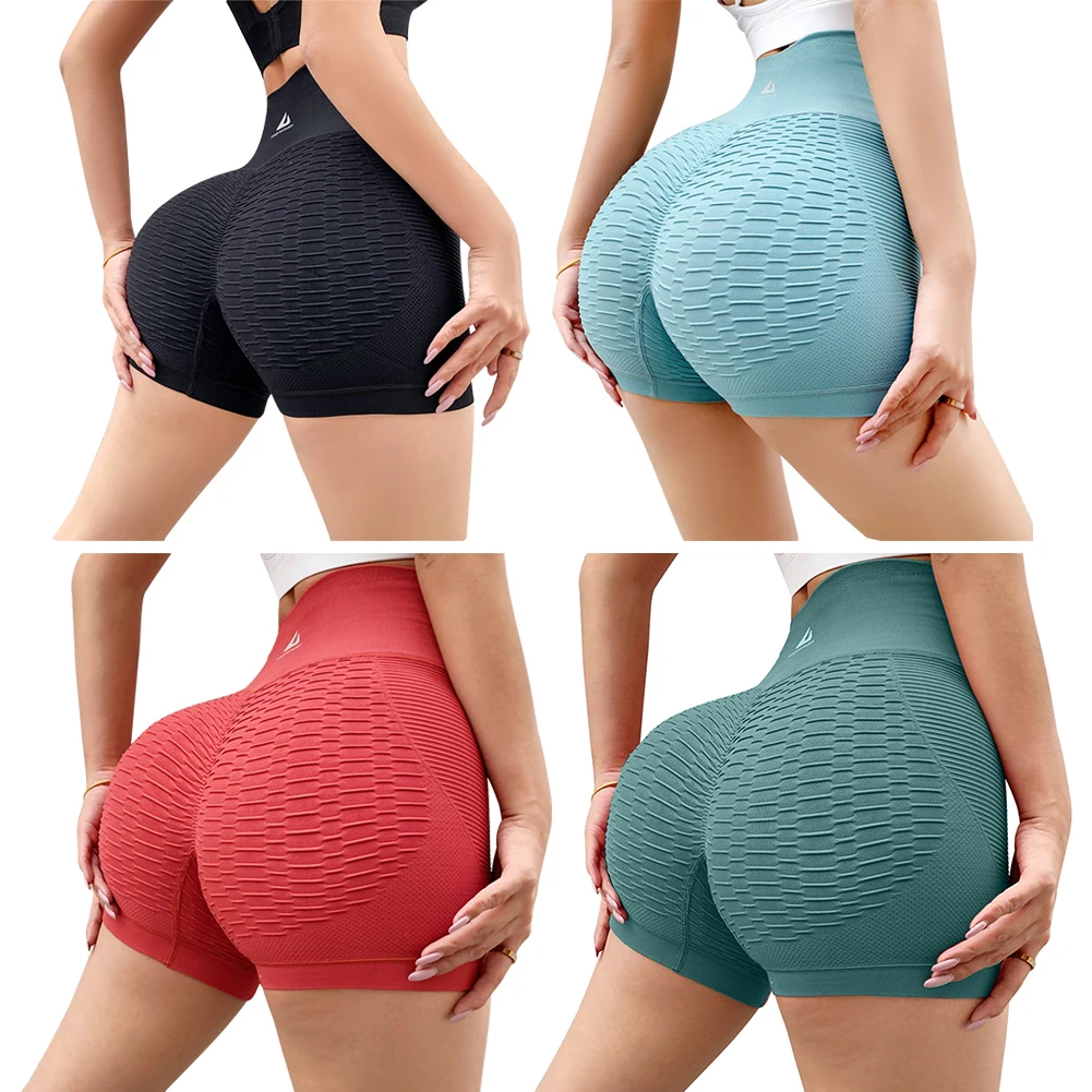 Yoga Shorts for Women Butt Lifting Running Shorts Tummy Control Exercise Fitness Shorts for Gym Running Workout Athletic