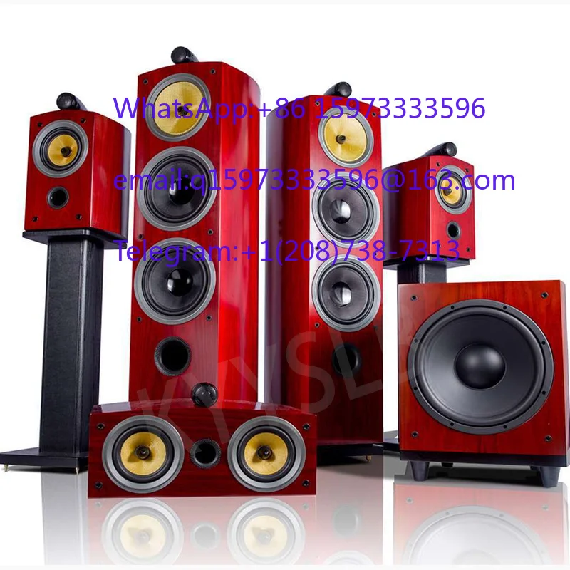 Premium Solid Wood Cabinet 3-Way Floor Speaker with 8'' Woofer, Passive HiFi Floorstanding Loudspeaker for Home Cinema