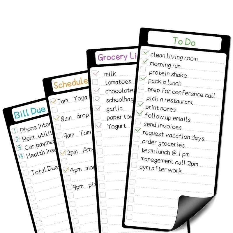 قائمة مغناطيسية للقيام باللوحات البيضاء للثلاجة، والمسح الجاف للقيام بقائمة مسح مغناطيسية، سبورة بيضاء مغناطيسية للثلاجة