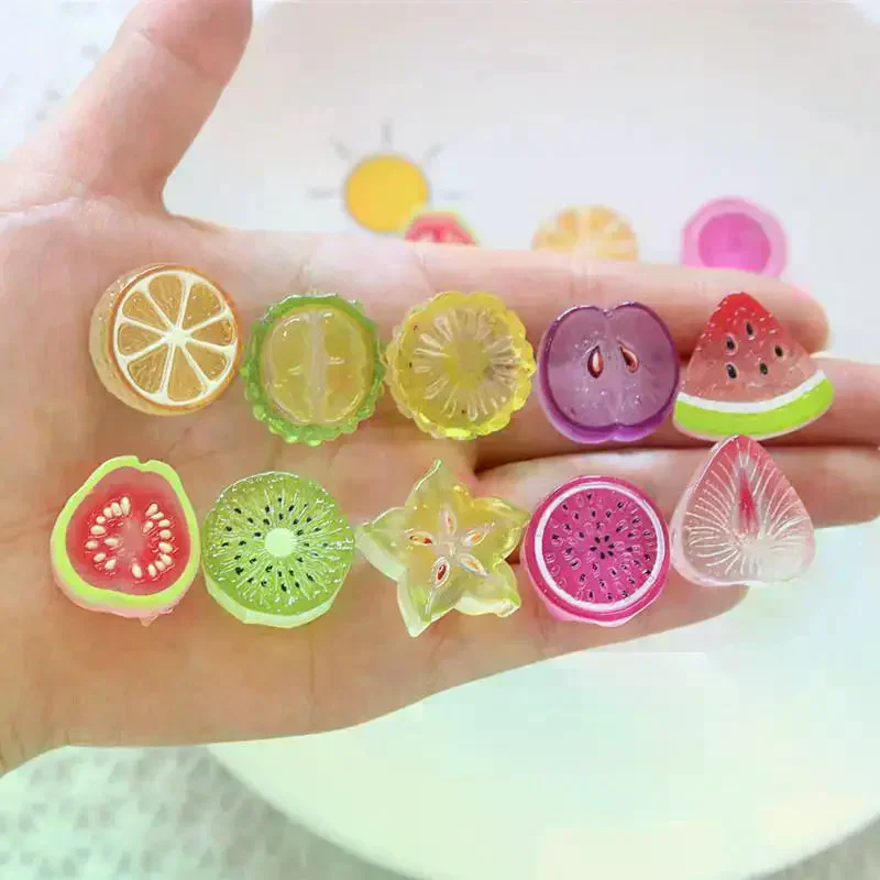 /HTF/Mini Kawaii Cute Watermelon Fruit Flat Back Cabochons Scrapbook Diy Party Hairpin Accessories Home Decoration Craft 10pcs