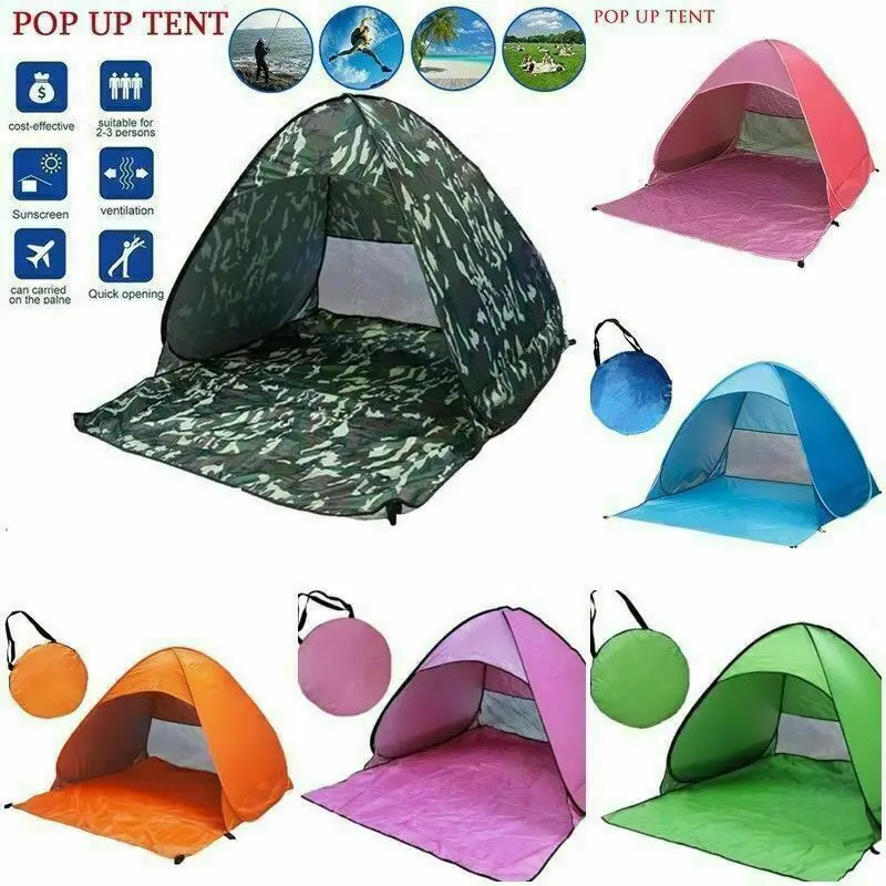 Automatic Pop Up Tents Sun Shelters Beach Tent UV Sun Shelter Lightweight Beach Sun Shade Beach Tents For Outdoor Hiking Travel