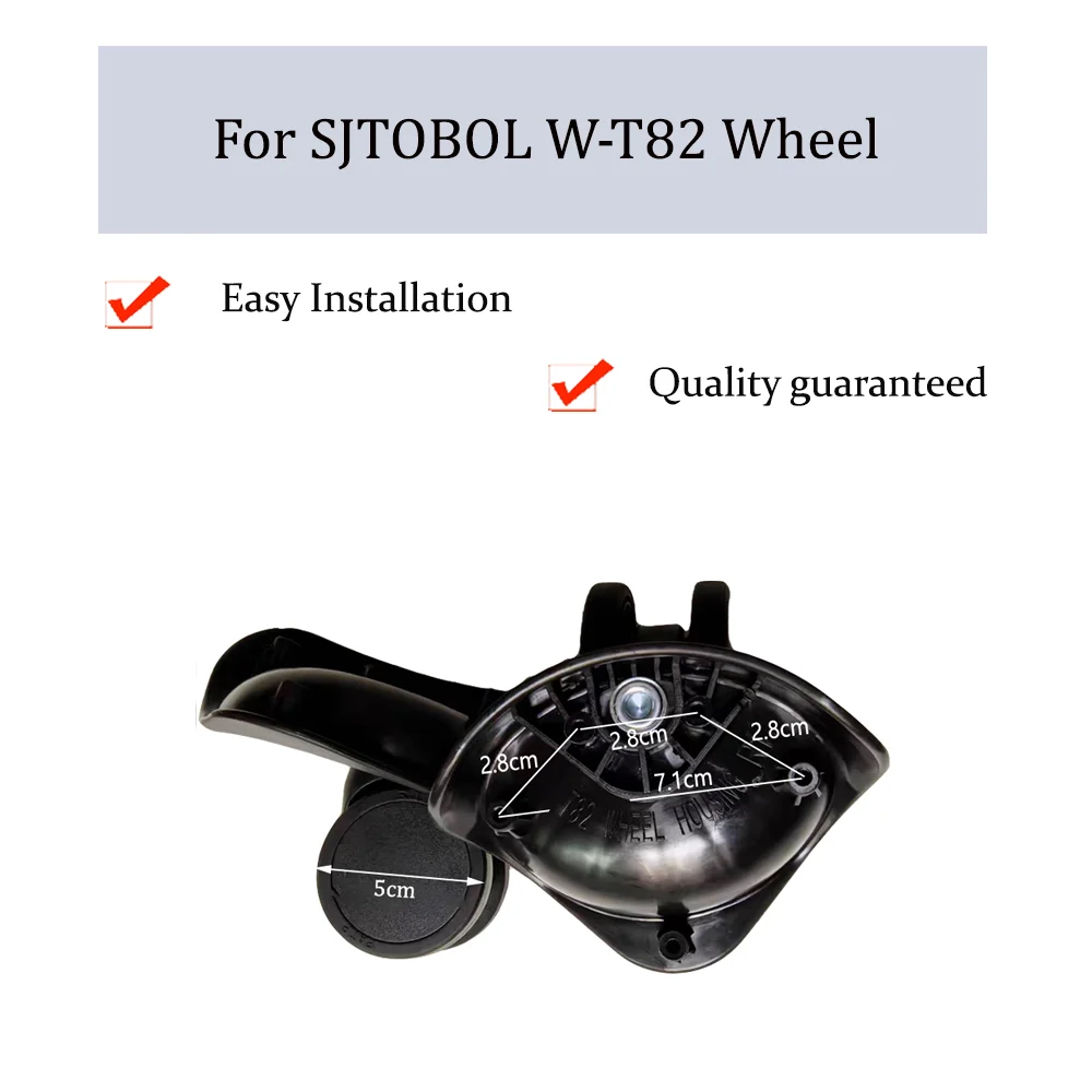 

For SJTOBOL W-T82 Universal Wheel Replacement Trolley Case Luggage Pulley Silent Smooth Shock Absorbing Accessories Caster Wheel