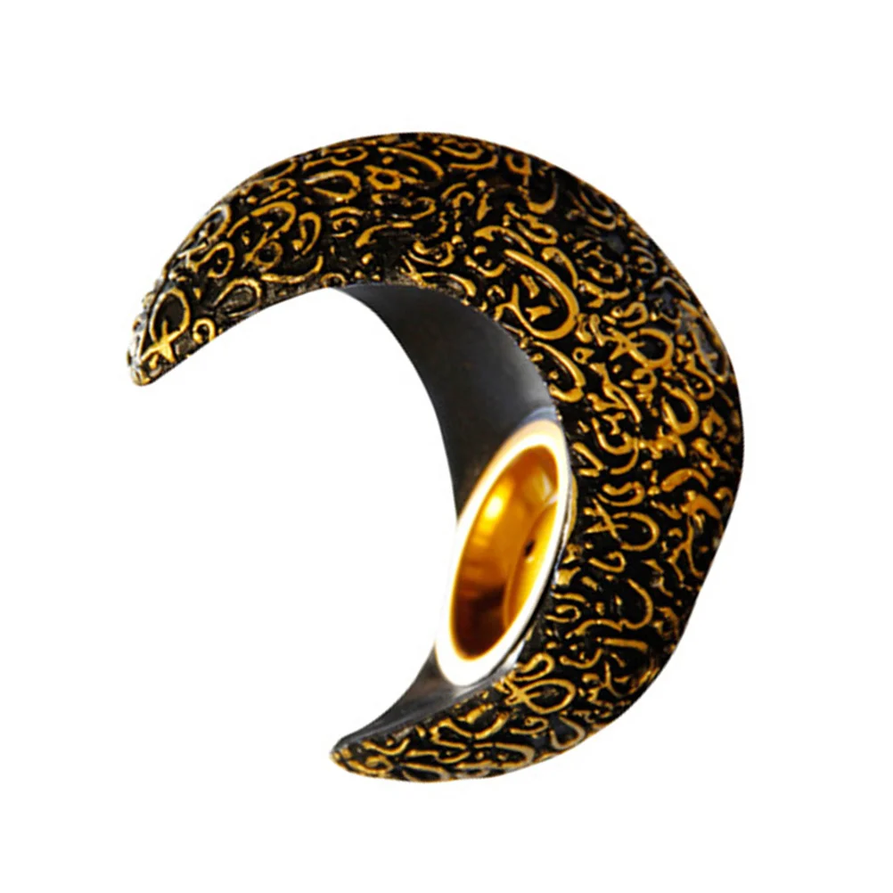 

Moon Incense Burner Ornament Elegant Ramadan Home Decor Eid Gift Resin Material Practical Cone Incense Holder Mysterious