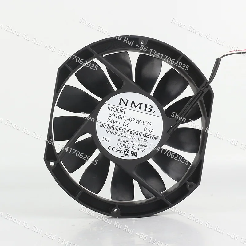

New NMB 24V 17CM temperature-controlled 0.5A 170X150X25MM ultra-thin cabinet 5910PL-07W-B75 17025 cooling fan