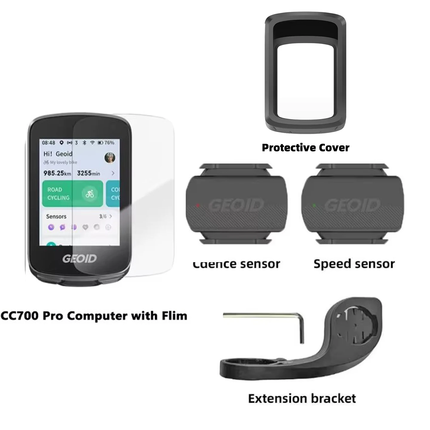 GEOID CC700 Pro Bicycle Computer 2.8-Inch Touchscreen Bike GPS
