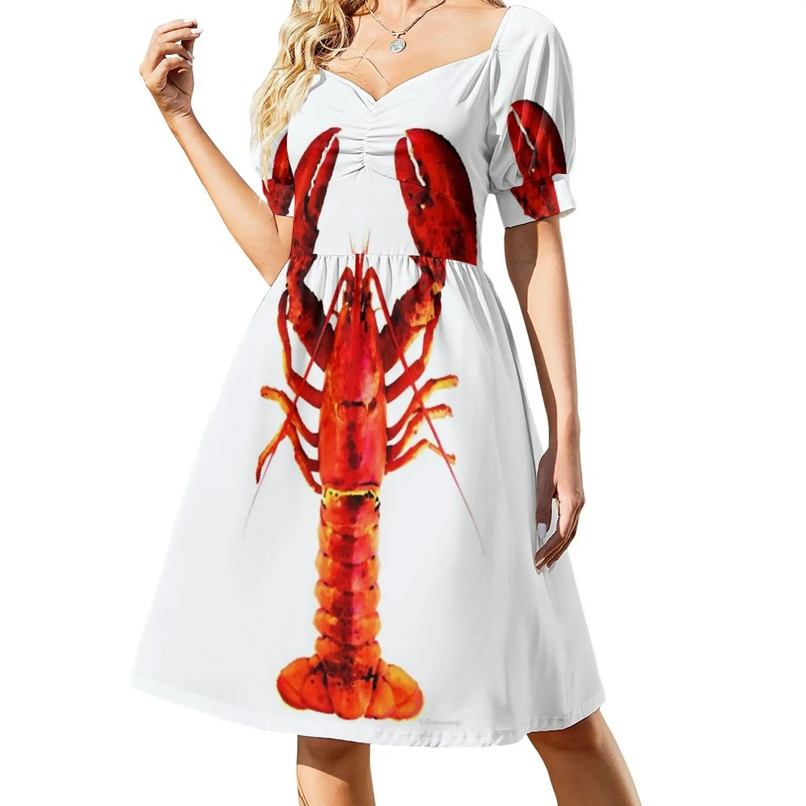 

Red Lobster - Full Body Seafood Art Sleeveless Dress women's dresses luxury elegant dresses plus sizes evening dress women dress