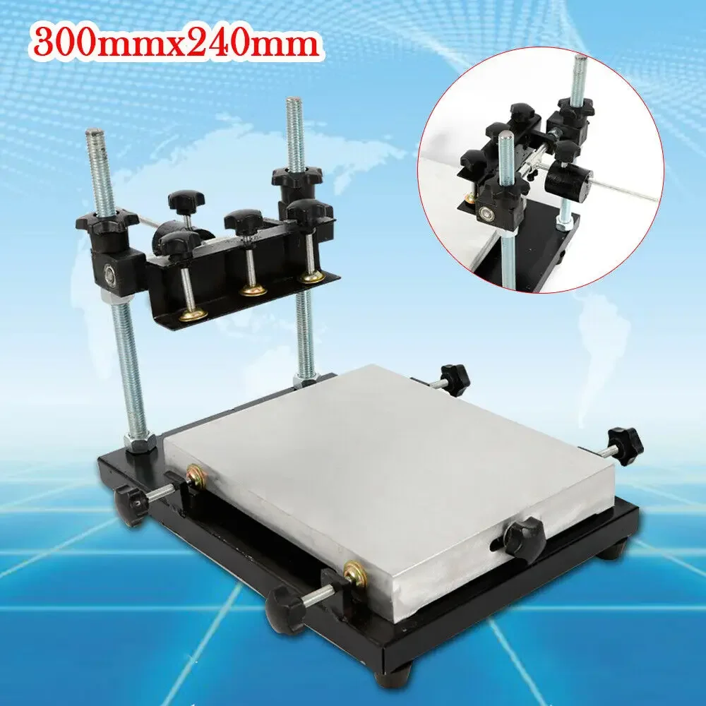 Macchina da stampa manuale per pasta saldante stampante per Stencil SMT PCB regolabile 0-120mm