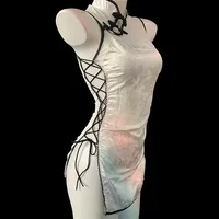 Passionate Temptation Cheongsam Retro Embroidery Belted Stand Collar Uniform Reveal Cloudy Night Sleepwear Chemise Chinese Style - Image 4