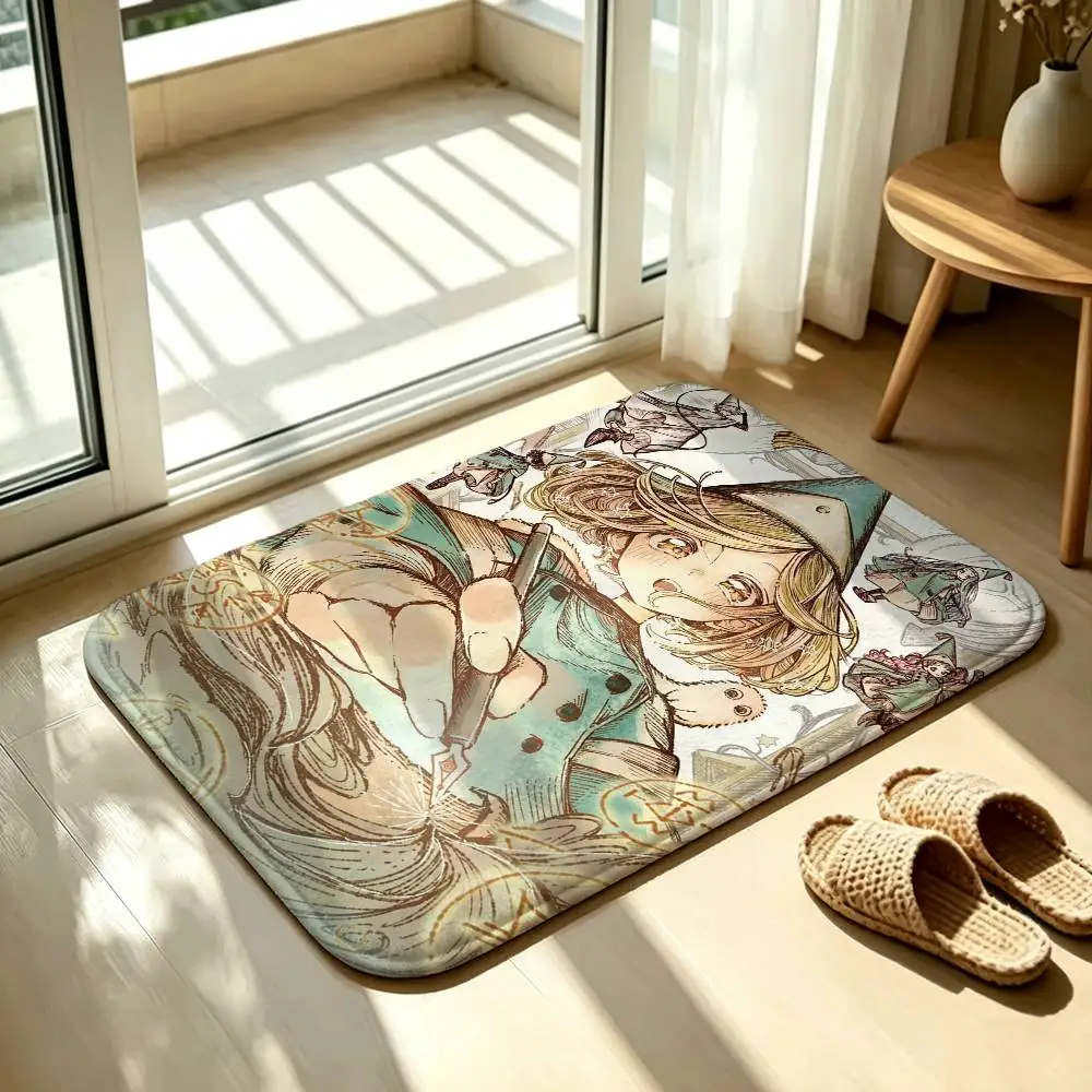 Anime Witch Hat atelier Floor Mat Soft Non Slip for Entry Door Bathroom Indoor Home Decorative Carpet