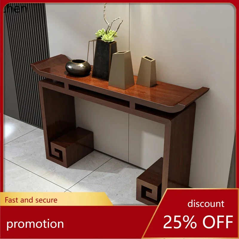 HT entrance table wall entrance cabinet strip case partition end view table solid wood entrance table