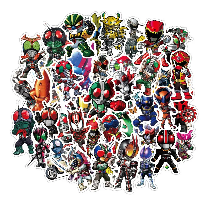 

10/30/50pcs Anime Kamen Rider Stickers Decals Decorative Water Bottle Bicycle Luggage Waterproof Kids Toys Cool Sticker Packs