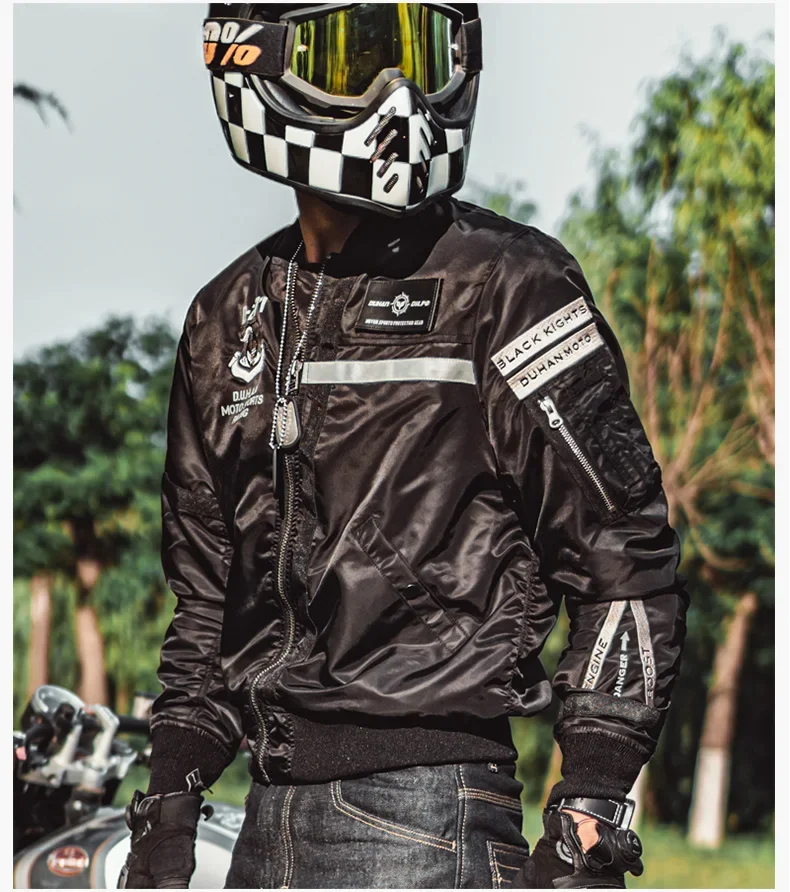 

DUHAN Windproof Motorcycle Riding Jacket Wear Resistant Reflective Motorcycle Riding Clothes CE Protective Equipment