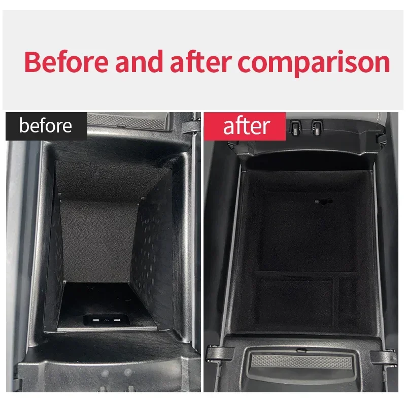 Car Organizer Box for Mercedes Benz AMG EQS SUV EQE 350 450+ 2022 2023 Armrest Storage Center Console Sundries Tray Accessories