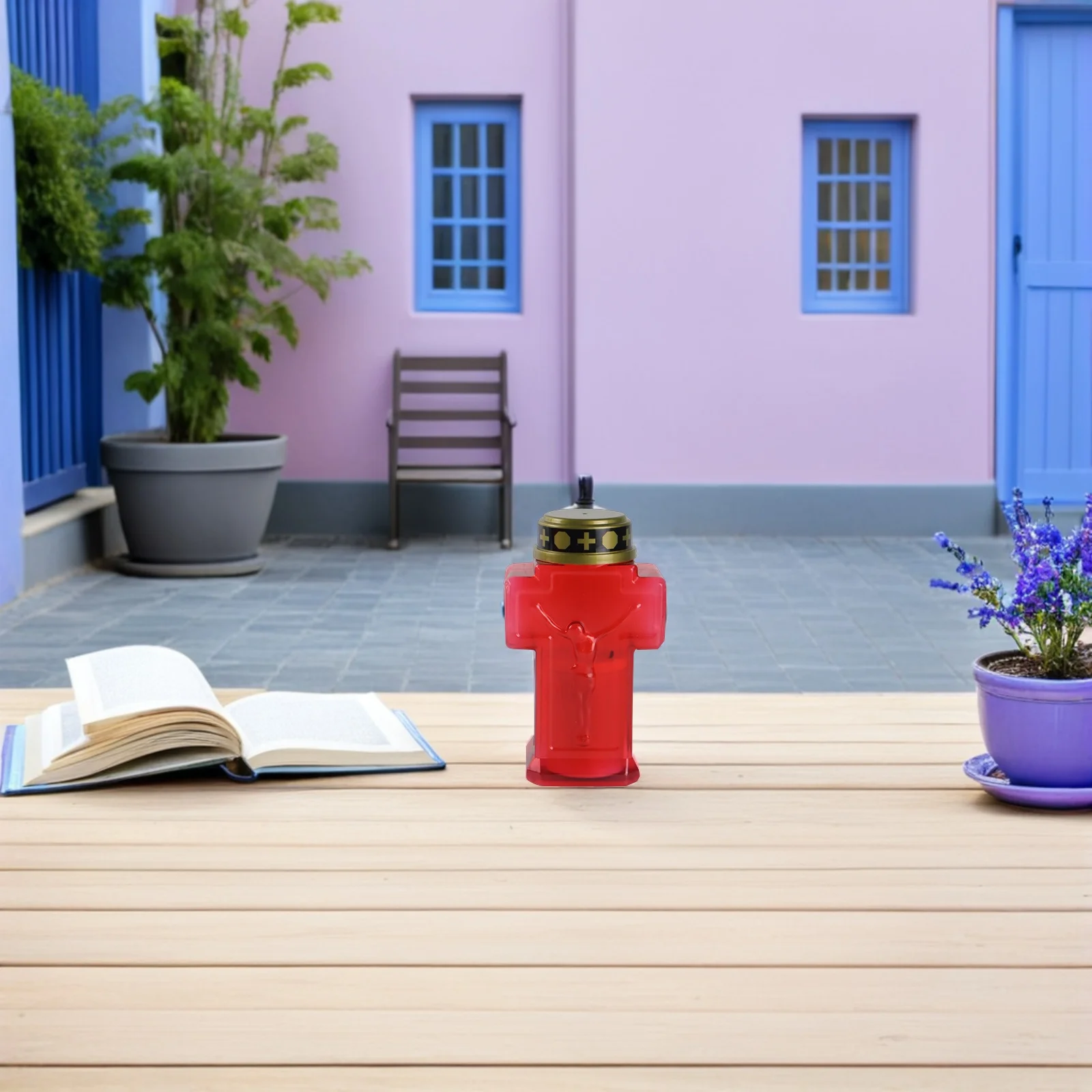 

2 шт. светодиодные электронные фонари с беспламенным управлением, крест Иисуса, религиозные декоративные свечи для спальни, гостиной