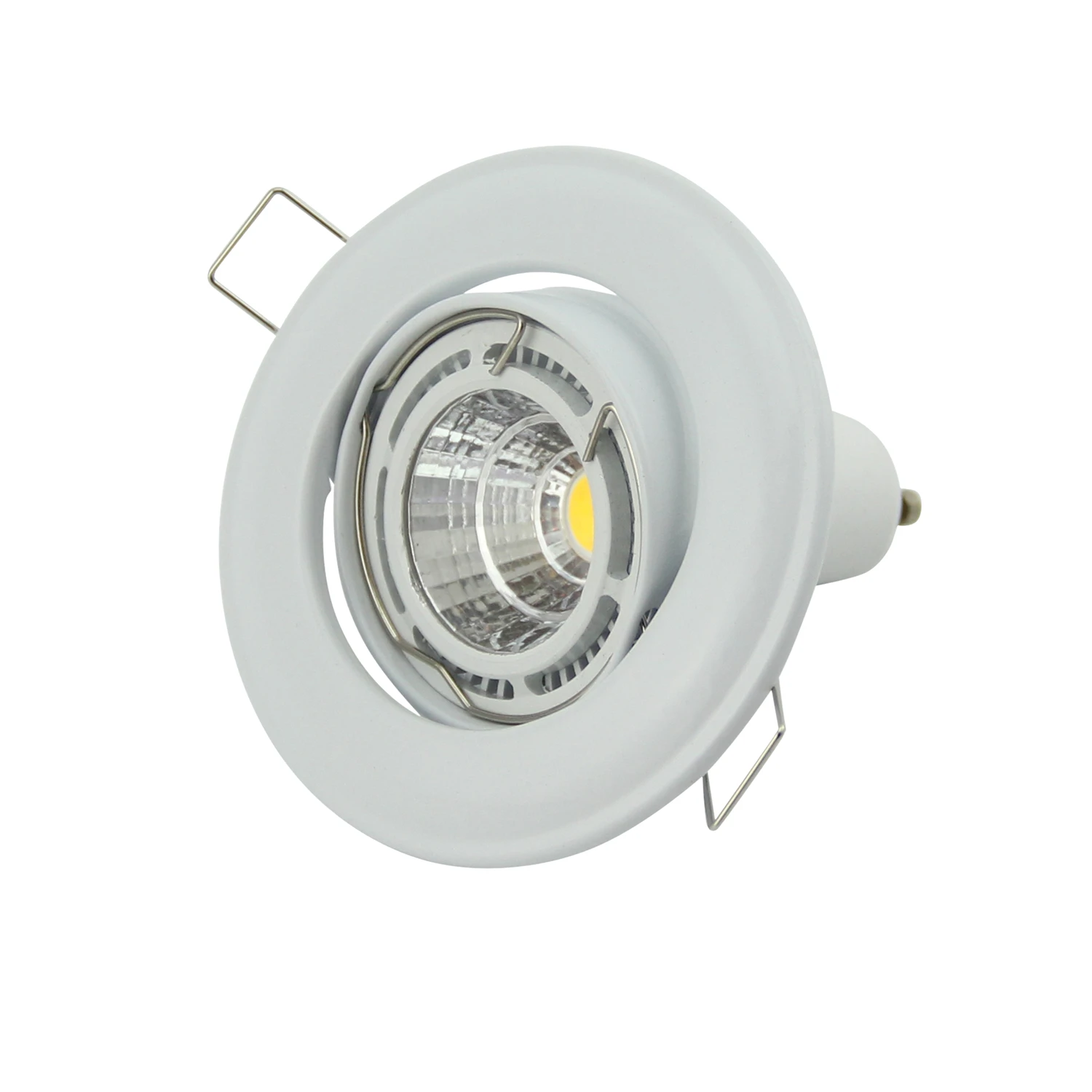 Downlight rond d'usine, support de spot d'ampoule, corps de lampe, blanc, noir, intérieur, prix bas, GU10, MR16