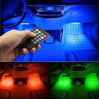 RGB LED Car Interior Ambient Atmosphere Light Strip 48 Colors APP Remote Control DIY Mood Lamp Universal Decorative Accessories