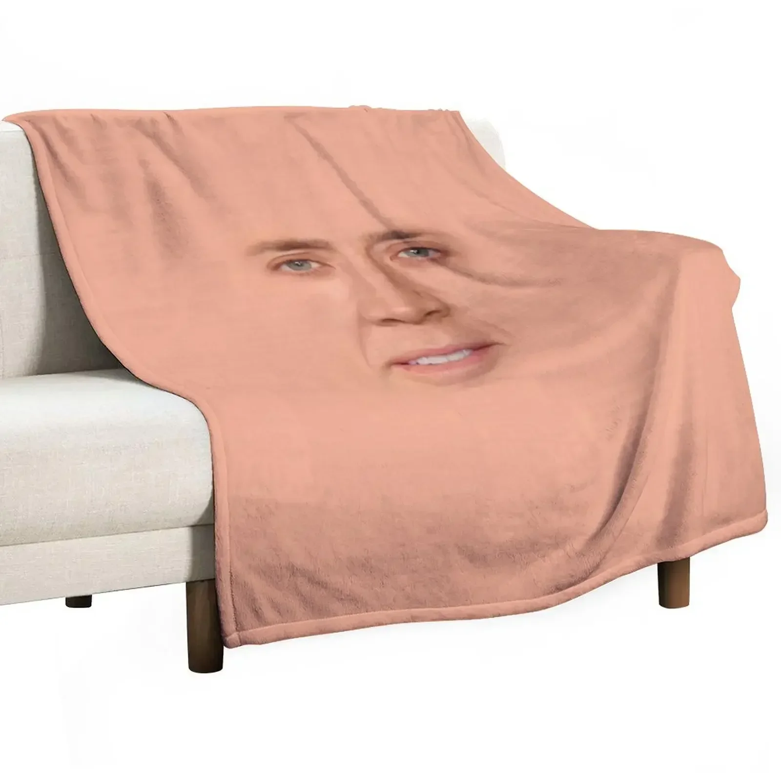 

nicolas cage - Face Throw Blanket Flannels Sofa Flannel Fabric Sofas Blankets